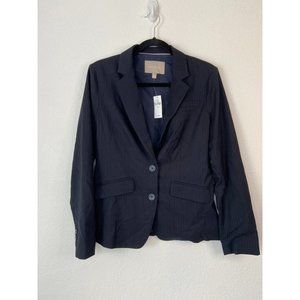 Banana Republic women's 8 black pinstripe blazer suit‎ coat 2 button closure NWT